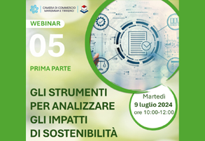 Webinar "Gli strumenti per analizzare gli impatti di sostenibilità - I parte"