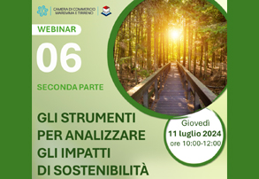 Webinar "Gli strumenti per analizzare gli impatti di sostenibilità - II parte"