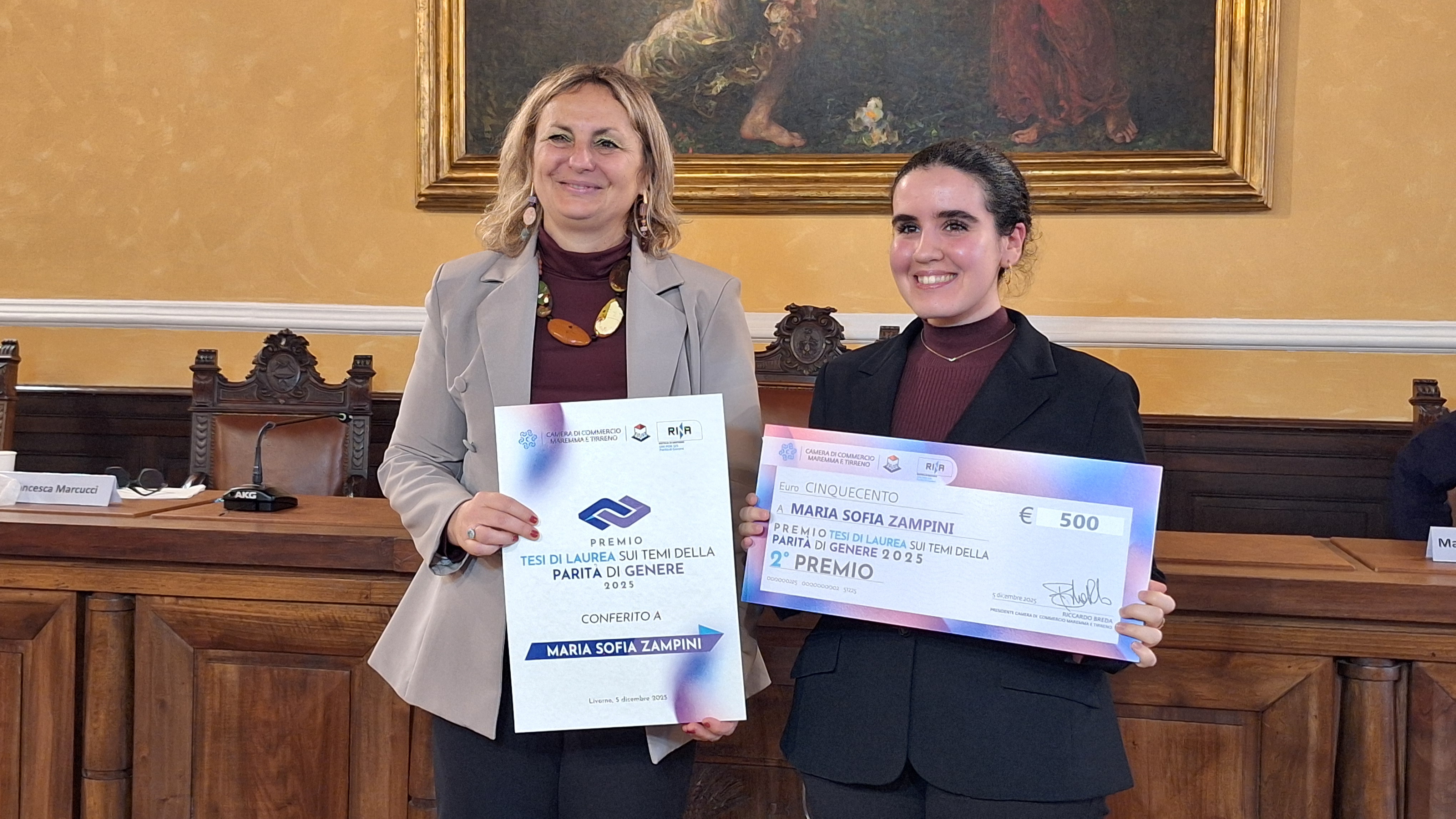 Premio Tesi di laurea sui temi della parità di genere conferito a Maria Sofia Zampini