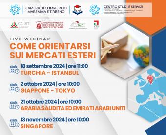 Dal 18 settembre riprendono i webinar per orientarsi sui mercati esteri